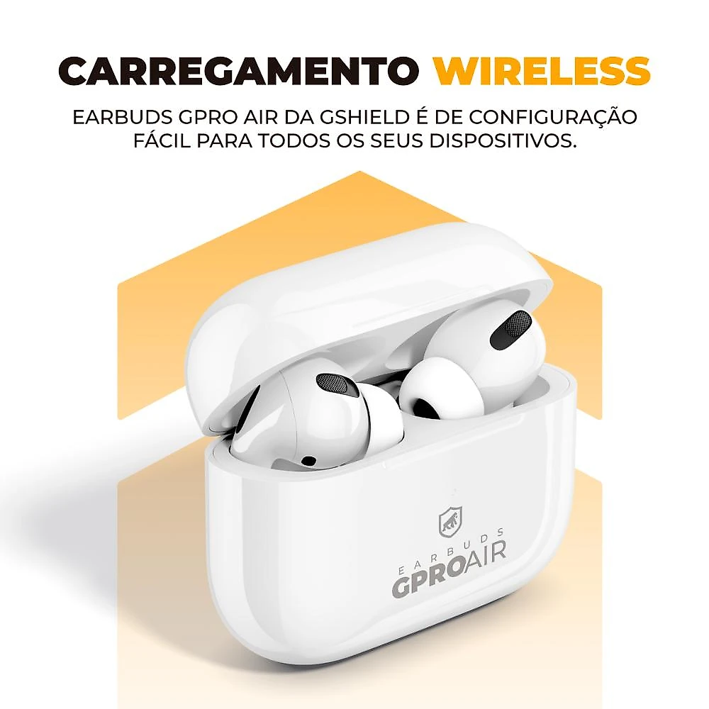 Microfone de Lapela - Tipo C com Adaptador Lightning + Fone de ouvido bluetooth GPro Air - Gshield