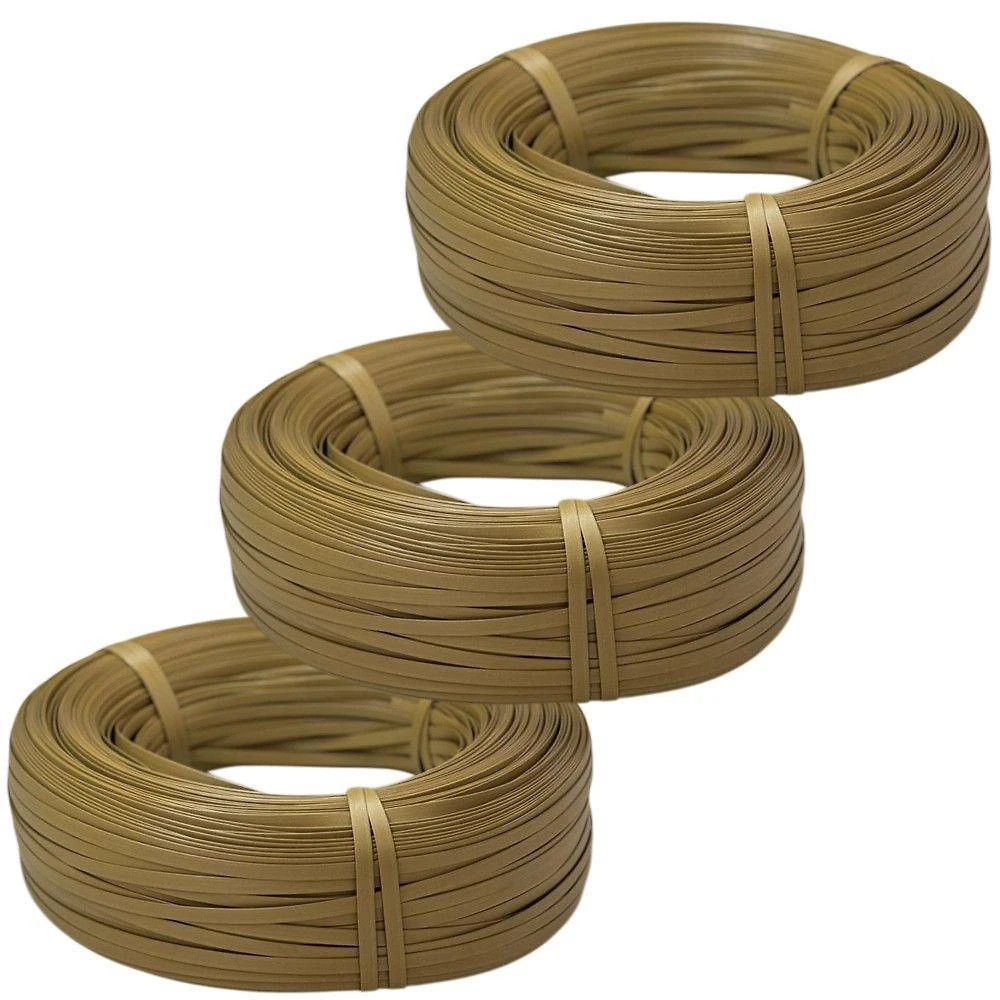 Fibra Sintética para Revestimento Junco 10mm 450 Metros Avelã Kit 3 Rolos Trama Original