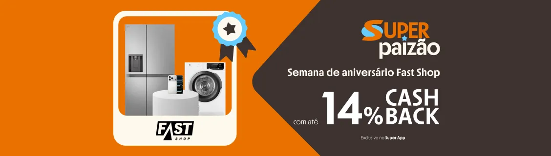 Fast shop com até 14% de cashback