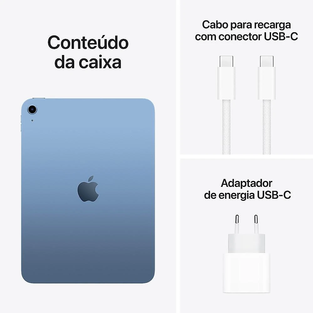 Apple iPad 11ª geração, chip A16, Wi-Fi, 128GB - Azul