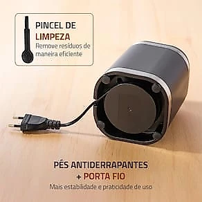 Moedor de Café Mondial MCF-01-BI Inox 180W 60g Lâminas Inox 110V