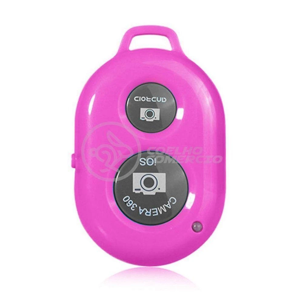 Controle Remoto Disparador Fotos Bluetooth Selfie - Rosa Nº8