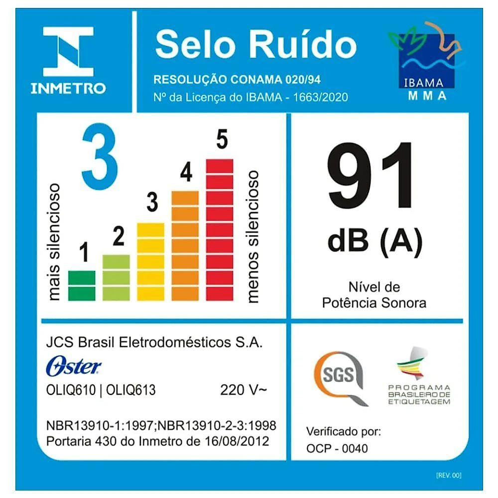 Liquidificador Oster 1400 Full Preto 3,2L 220V