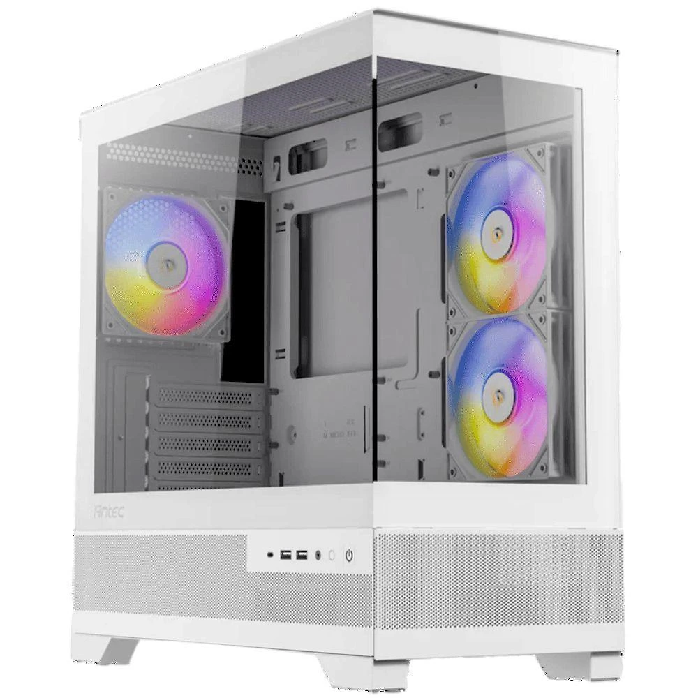 Gabinete Gamer Antec Cx500m Rgb White Lateral De Vidro Temp 4mm Micro-atx/itx Com 3 Fans Rgb 12