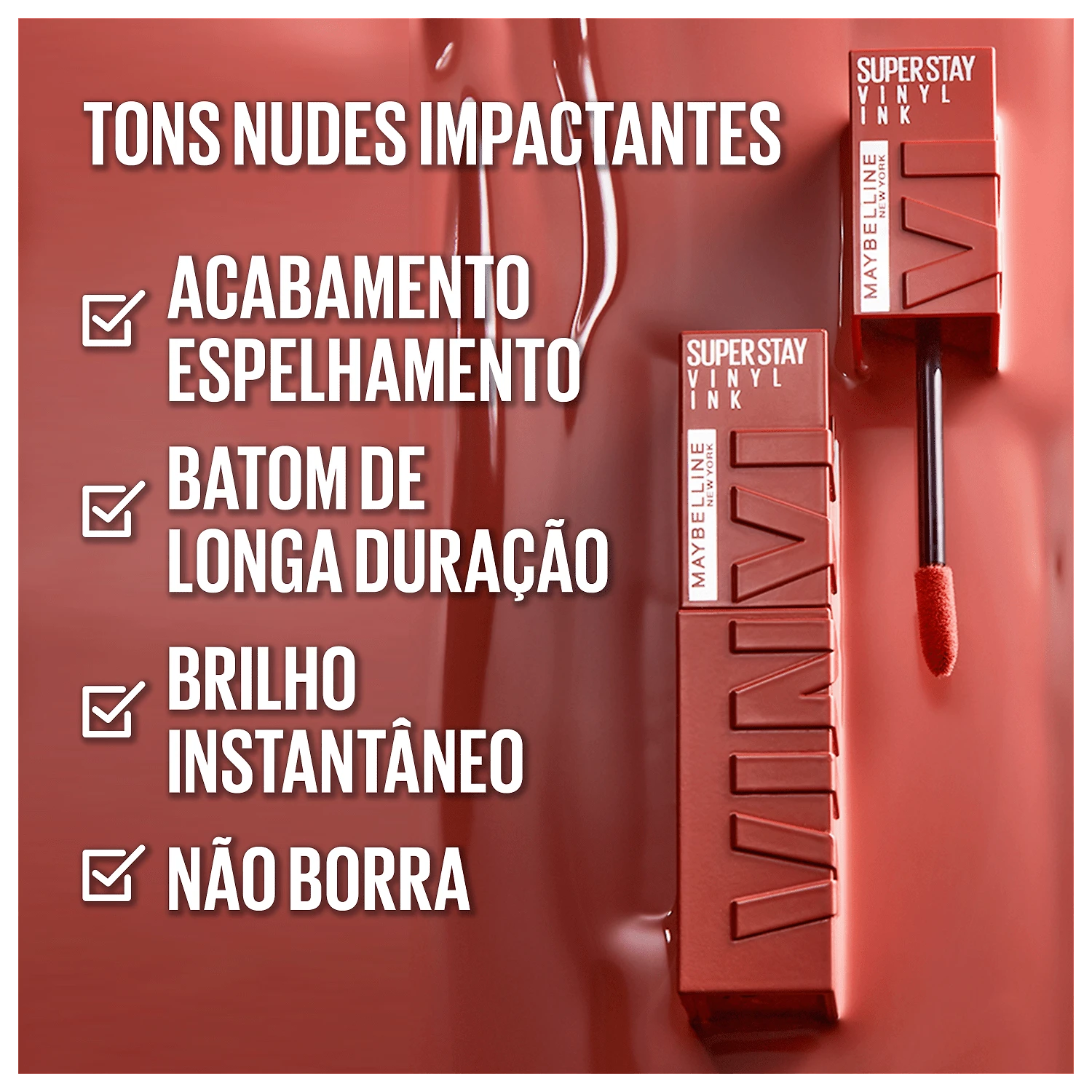Miniatura Maybelline Superstay Vinyl Ink Peppy - Batom Líquido 4,2ml