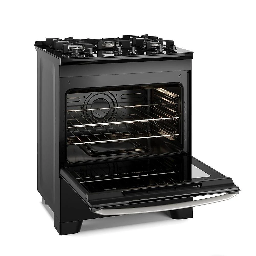 Fogão Piso 5 Bocas Electrolux FE5GB Vidro Temperado Automático Preto Bivolt