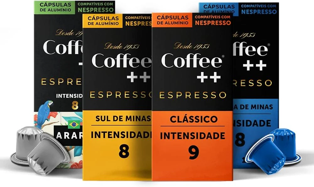 Kit de Cápsulas de Café Coffee Mais, compatível com Nespresso, contém 40 cápsulas
