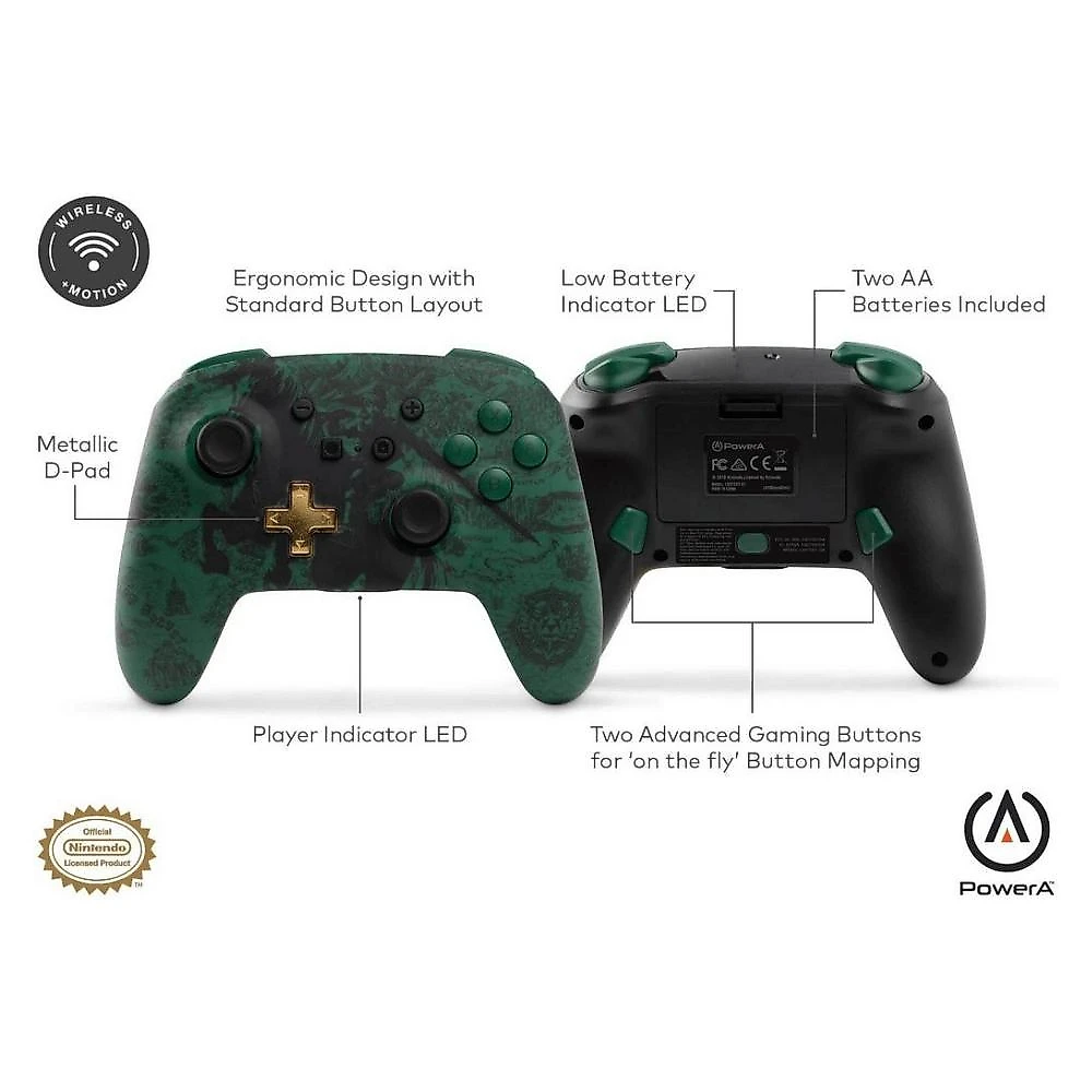 Controle PowerA Enhanced Wireless Link Silhouette - Switch
