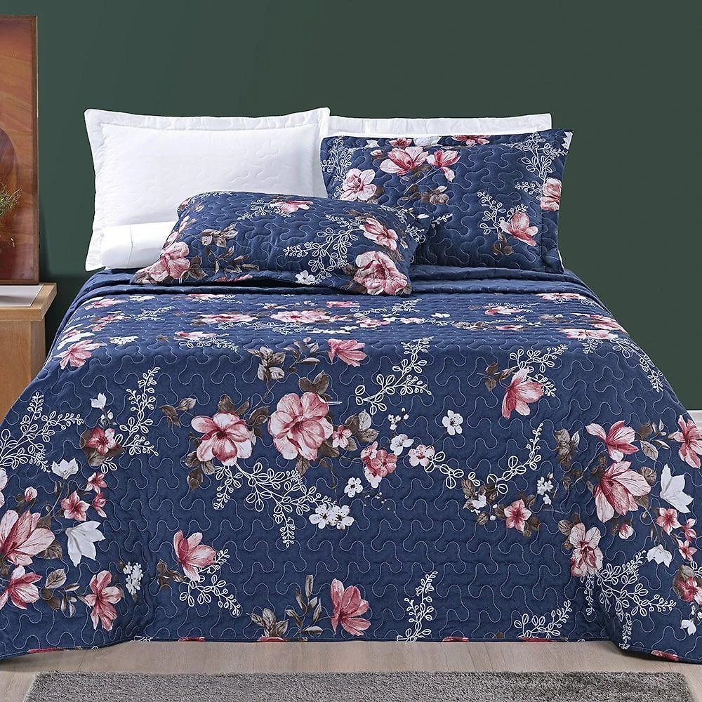 Cobre Leito Alycia Solteiro 2 Peças 100% Poliéster Micropercal Matelassê Branco Lilly Home Enxovais