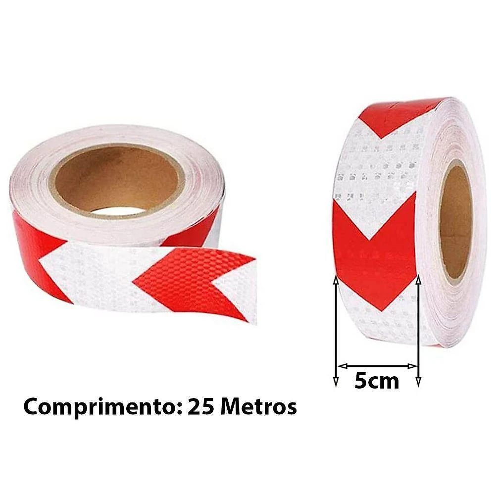 Faixa Seta Refletiva 25 Metros Segurança Sinalizaçao Estrada Caminhao Bicicleta Automotivo Transito