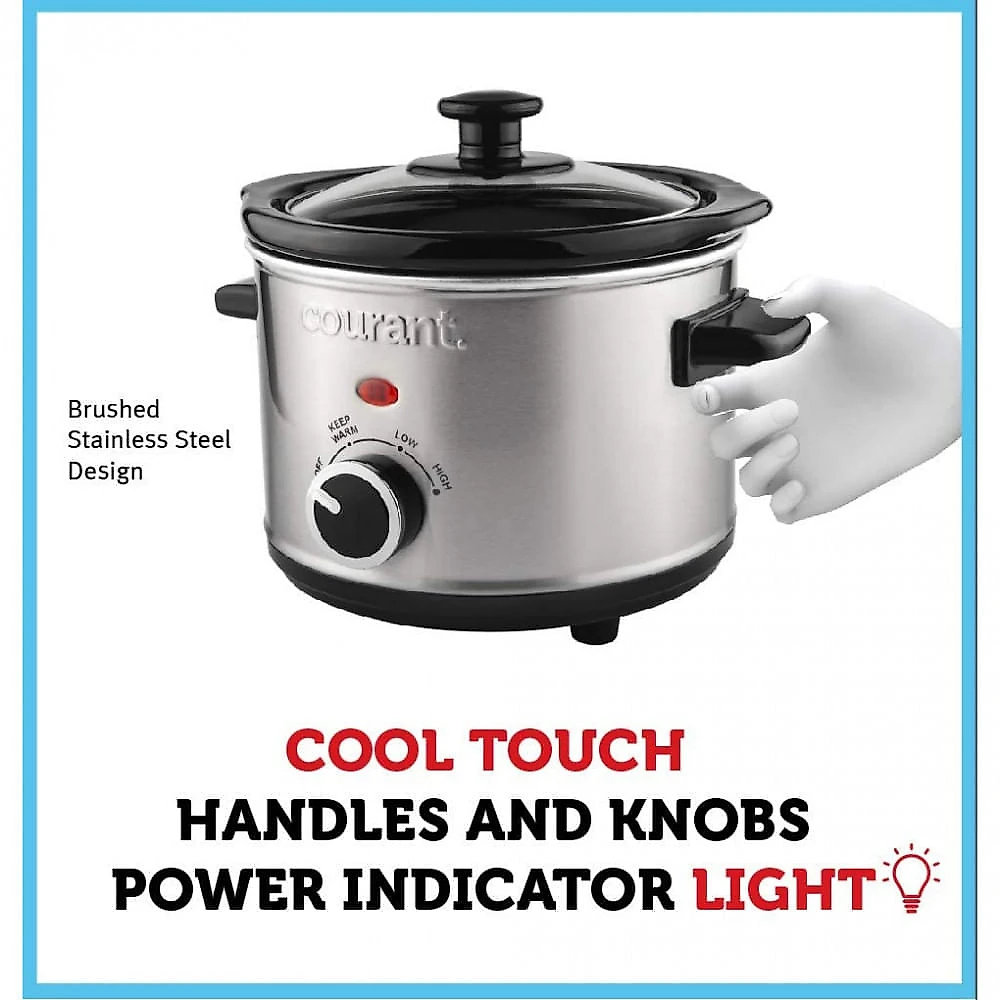 Courant Panela Elétrica Multifuncional 15L Aço Inoxidável co m Controle de Temperatura 110V120W Prata