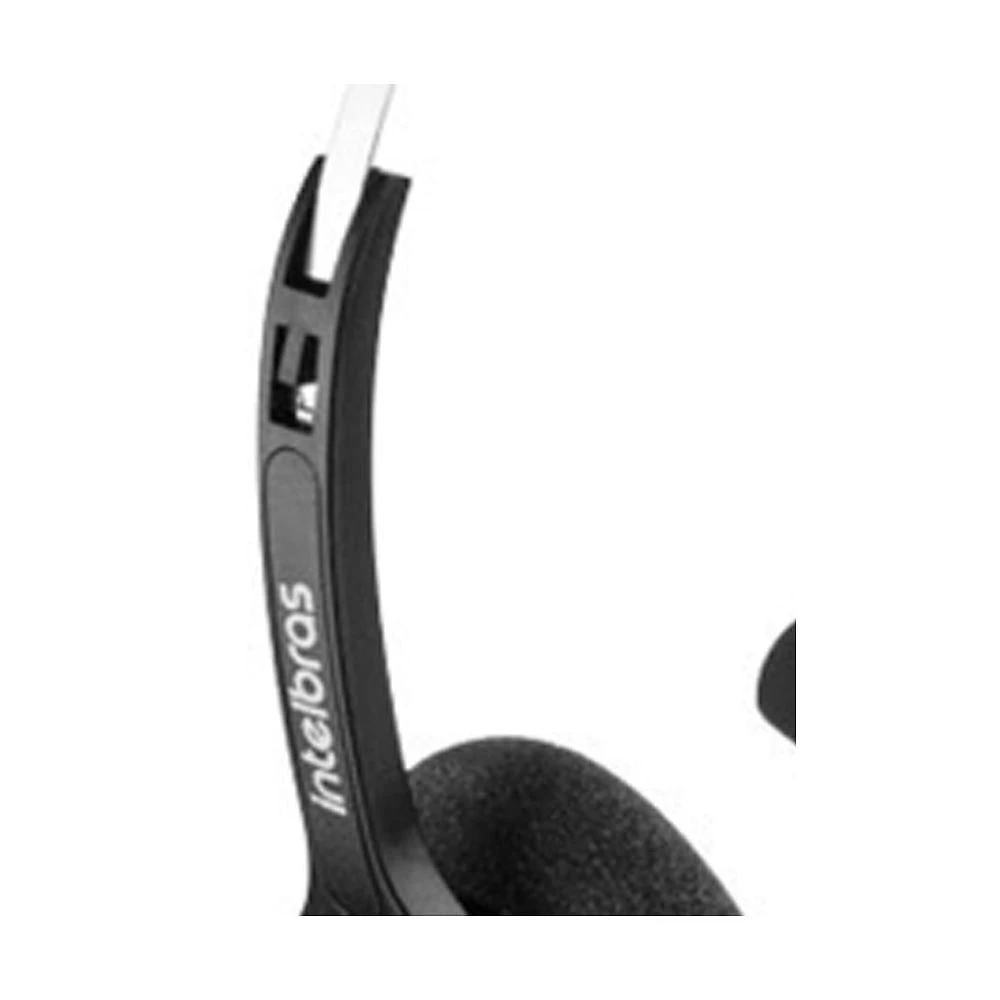 Headset Intelbras CHS 40 USB com Microfone Flexível e Controle no Cabo 2,4m com LED e Mute Preto