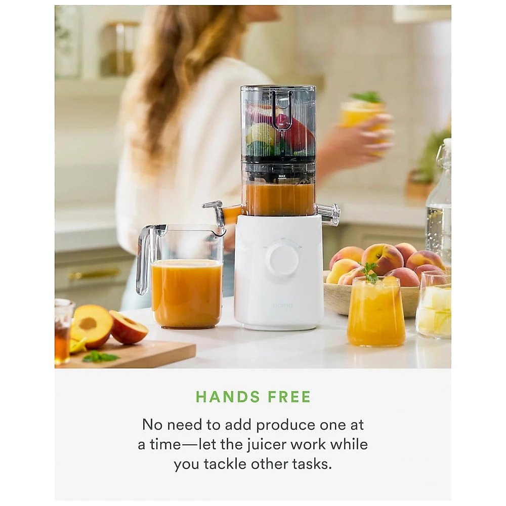 Extrator de Suco Nama J3 Compact Cold Press - Compacto, Portátil, Automação, Leve e Sem Desperdício de Espaço, Ideal para uma Operação sem as Mãos, Br