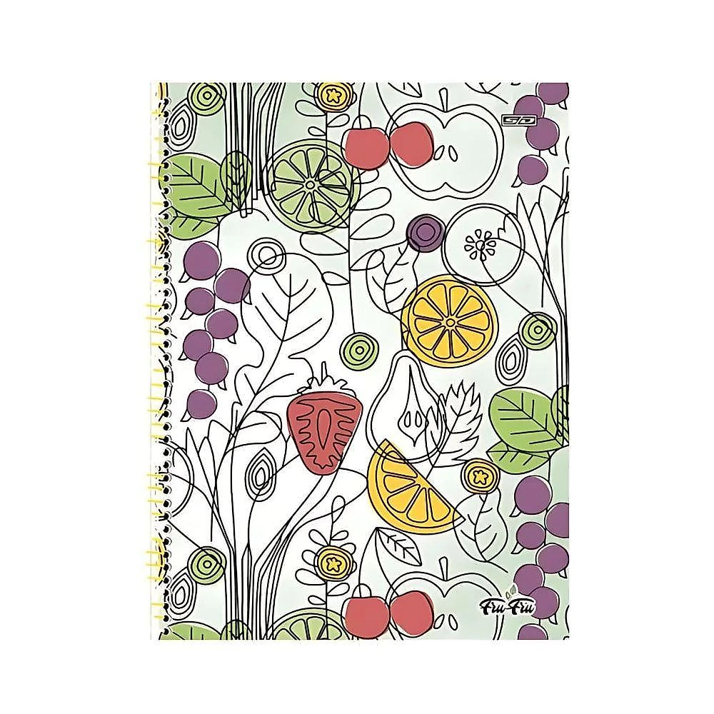 Caderno Espiral Capa Dura 1 Matéria - 80 Folhas - Fru Fru - São Domingos