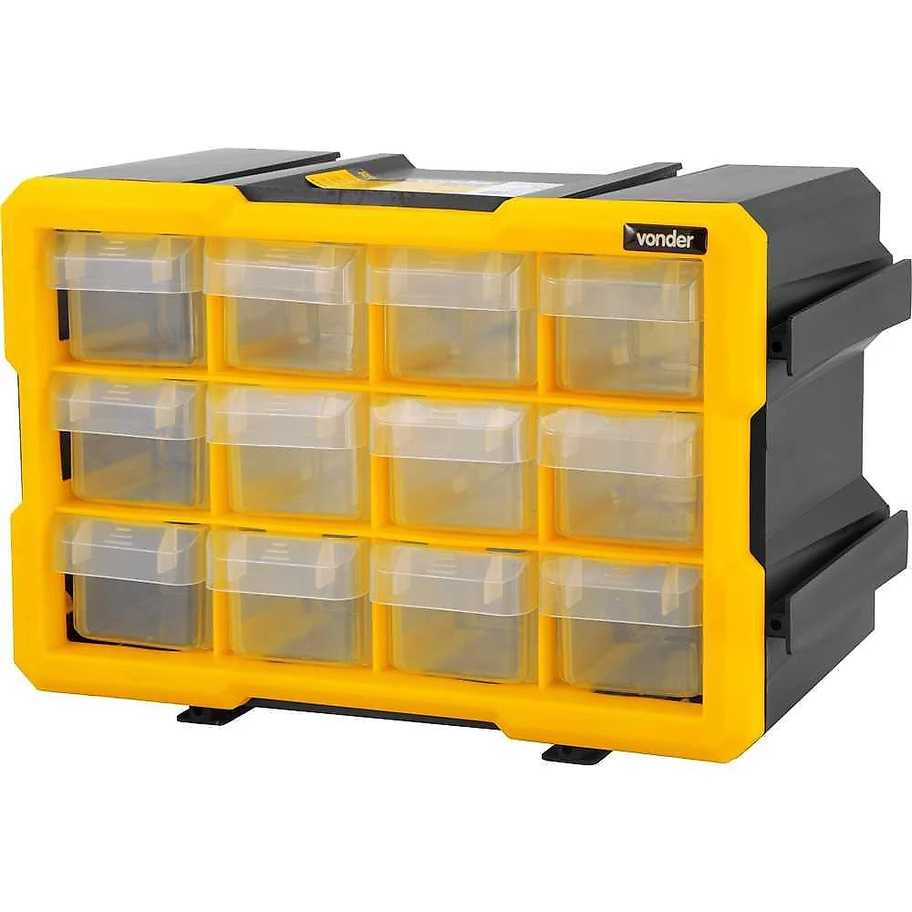 Organizador plástico 12 gavetas 3 kgf polipropileno nove54 opv012