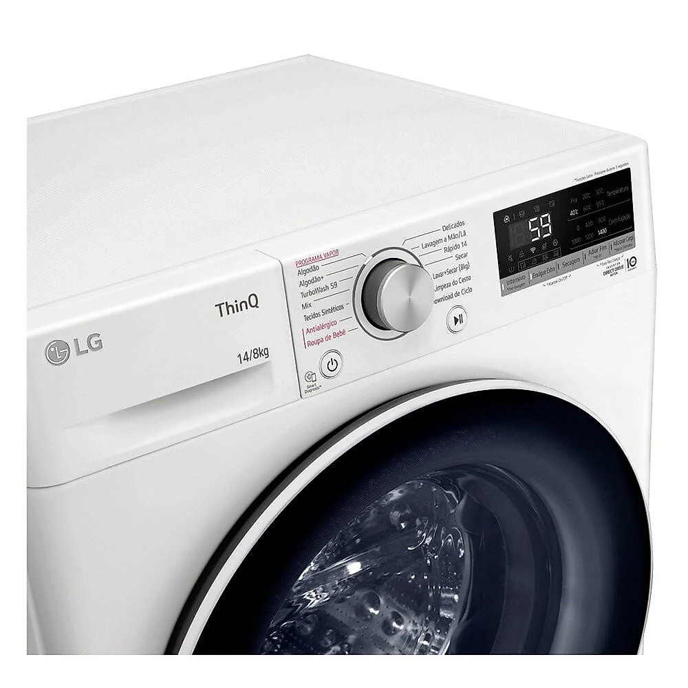 Lava e Seca Smart LG 14kg com Inteligência Artificial AIDD LG Branco - 110V