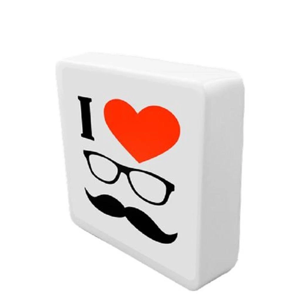 Mini Luminária Box Pai Mustache Usb