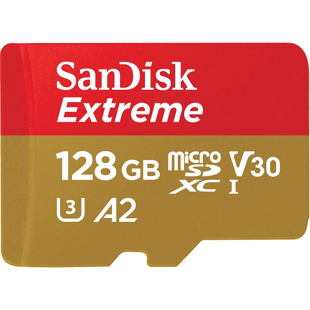 Miniatura Cartão MicroSDXC 128Gb SanDisk Extreme 190Mb/s 4K UHS-I / V30 / U3 / A2