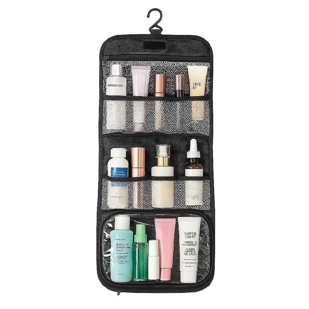 Bolsa Necessaire Yeet Organizadora com Gancho Poliéster 16x25x25CM Preto Unissex