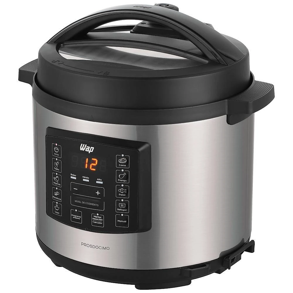 Panela de Pressão Elétrica de Pressão WAP WPPE1 6L 1000W Inox 220V