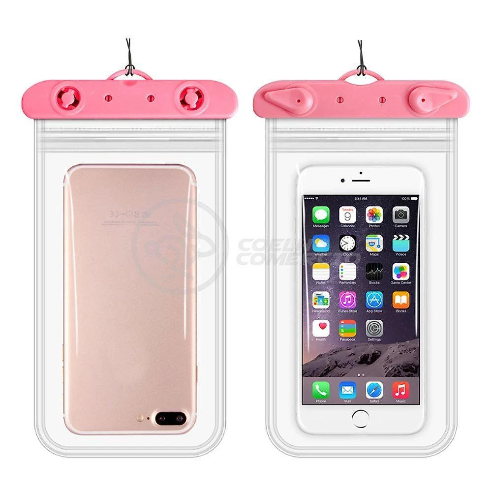 Capa Bolsa A Prova Dágua Impermeável Universal Para Celular - Rosa