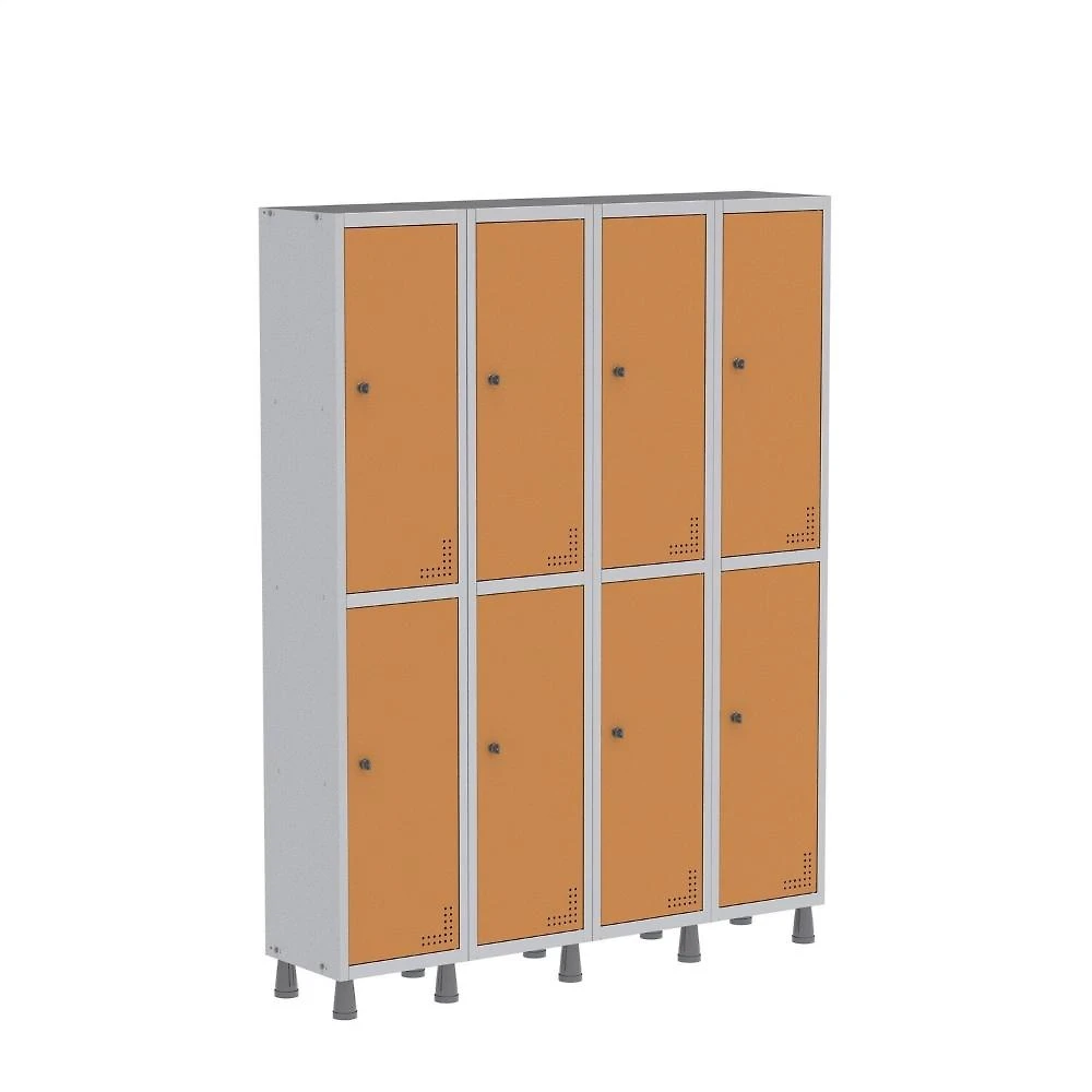 Armário Locker Guarda Volume Aço Light 8 Portas 138x179,5cm
