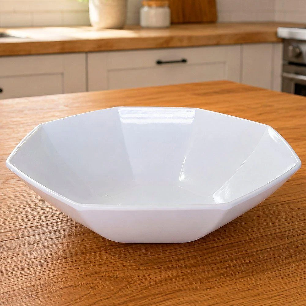 Tigela Saladeira em Melamina para Servir Alimentos Resistente Kit 6 Peças Cozinha Branco