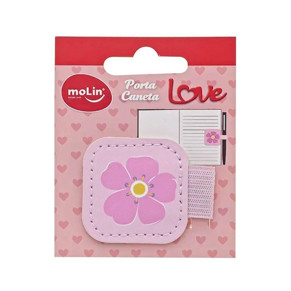 Porta Canetas Molin do Brasil Flower com Design Floral Charmoso para Cadernos e Planners 1 Unidade