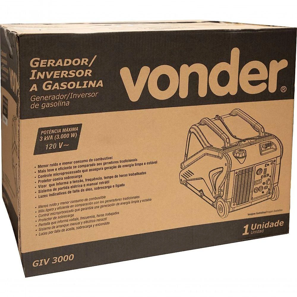 Inversor à Gasolina 3000W Giv 3000 Vonder 110V