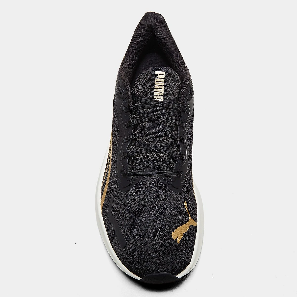 Miniatura Tênis Puma Pounce Lite Wns Feminino Preto+Dourado - 34