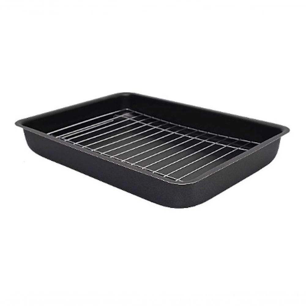 Assadeira Forma Antiaderente Starflon com Grelha No3 Aço Carbono Cozimento Uniforme Cozinha Inox