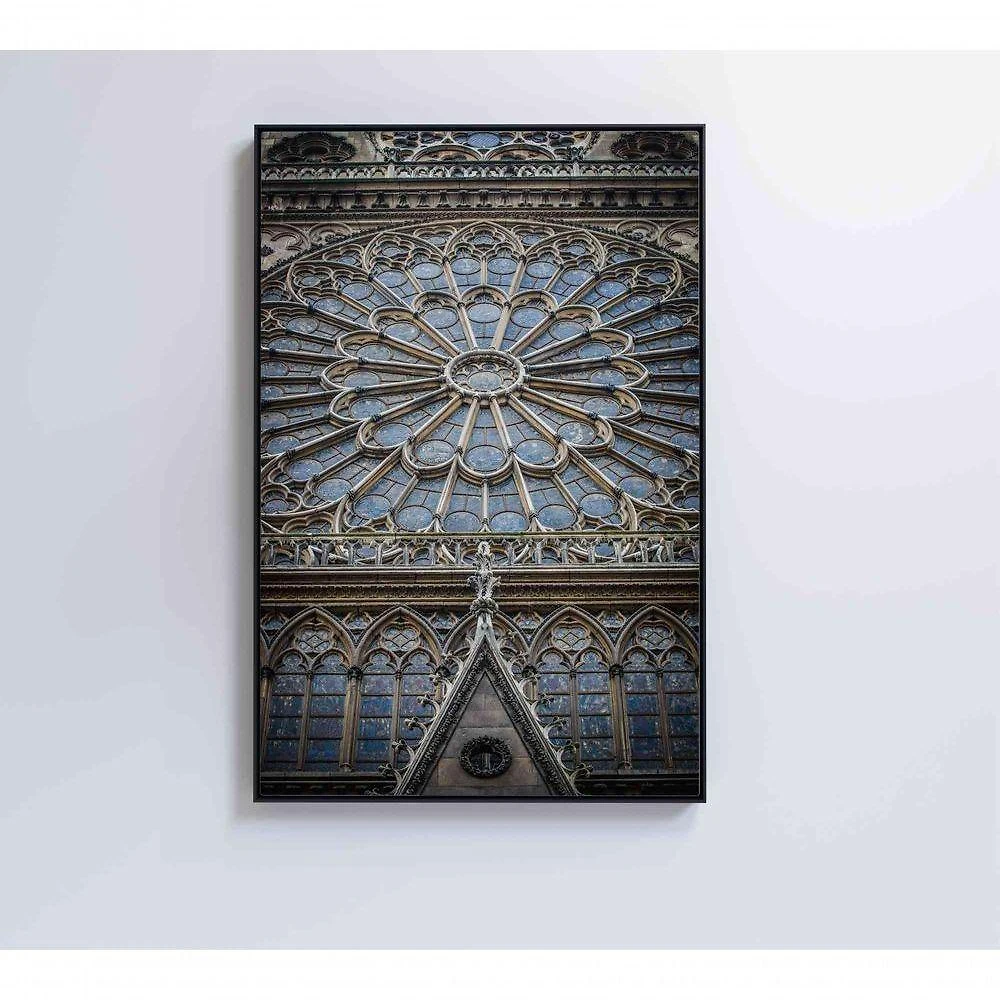 Quadro Catedral De Notre Dame 60x90 Cm Tecido Canvas
