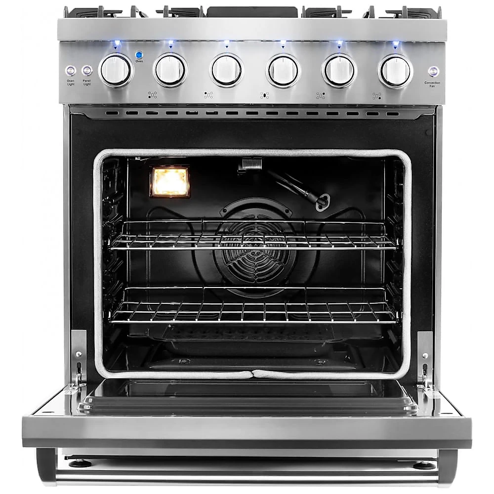 Fogão a Gás COSMO COS-EPGR304 Inox 76 cm 5 Queimadores Forno Convecção 127 L 120V