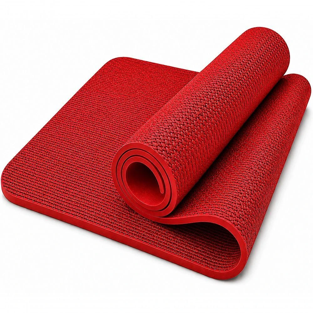 Tapete de Yoga Profissional Antiderrapante para Pilates Ginástica Academia Vermelho Utimix NBR Único