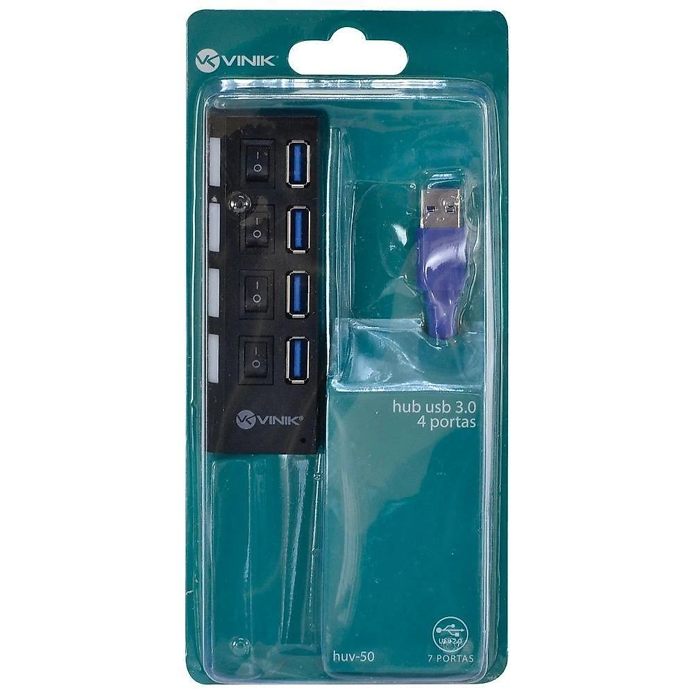 Hub Usb 3.0 4 Portas Com Interruptor Huv-50