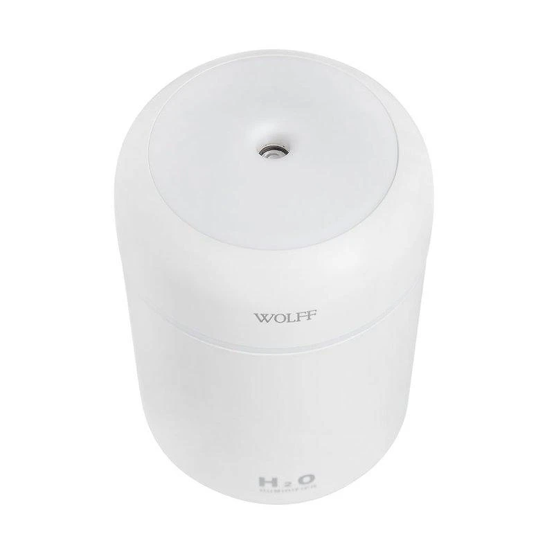 Miniatura Umidificador de Ar Wolff USB luz Led Portátil BRANCO - BIVOLT