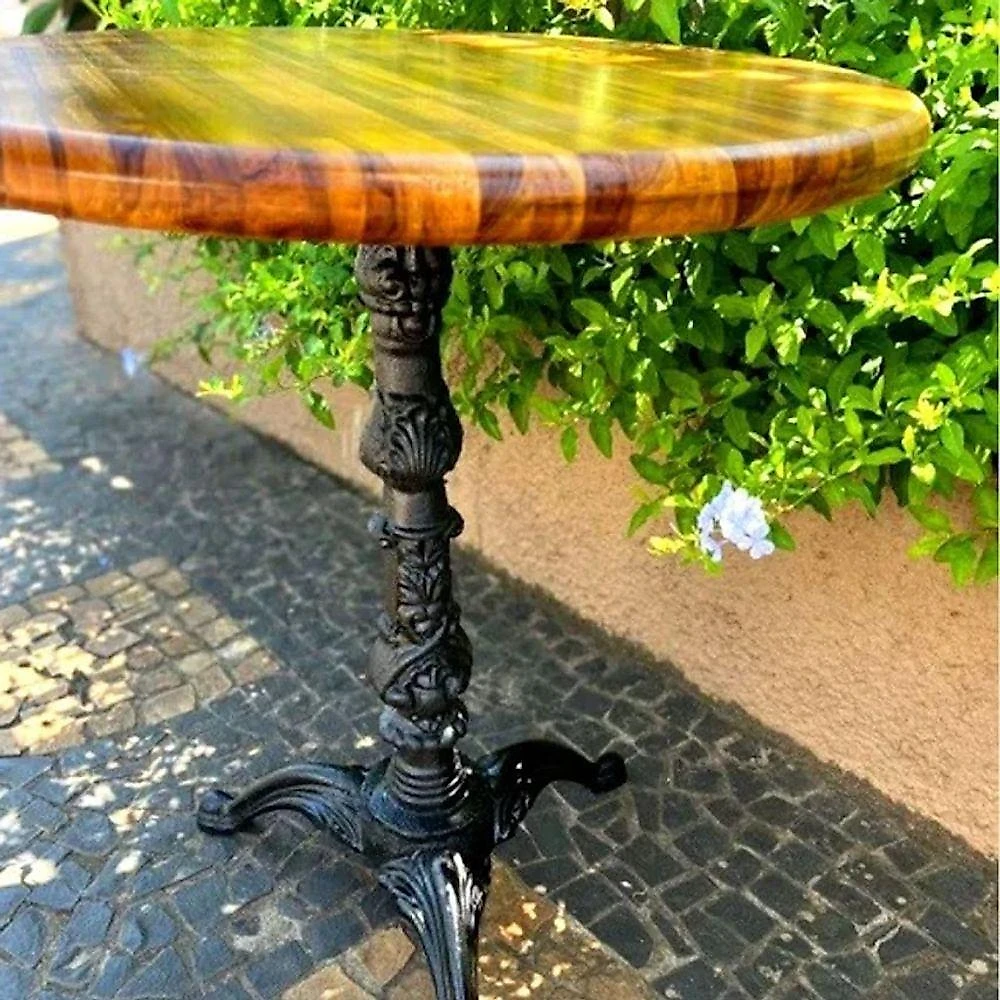 Pé de Mesa Veroninha Alumínio Fundido 53CM Preto com Niveladores