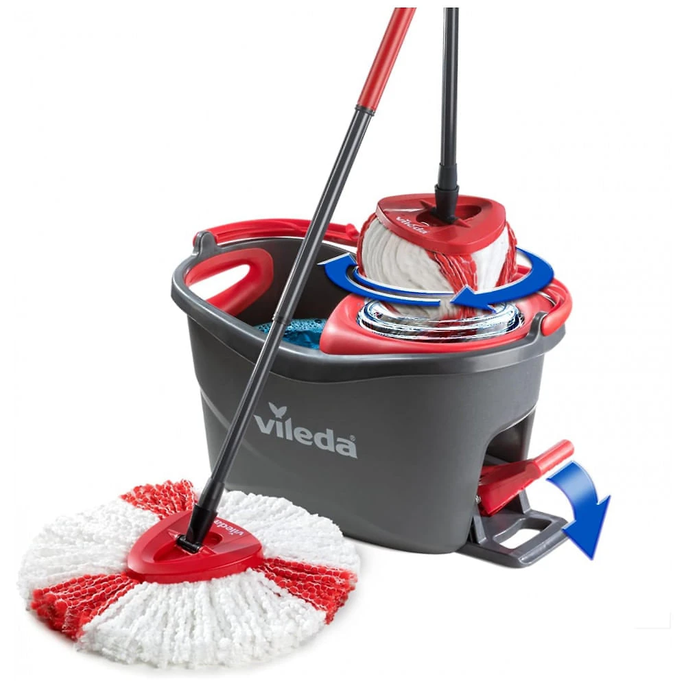Mop Giratório de Microfibra e Balde Turbo Vileda