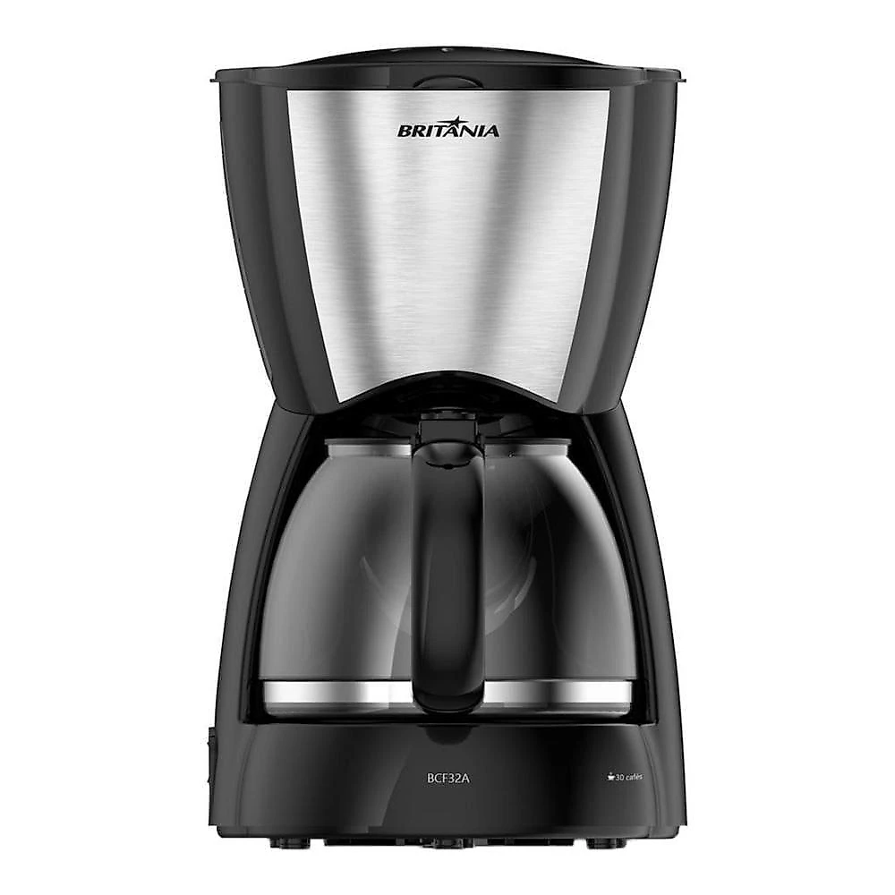 Cafeteira elétrica britânia bcf32a 30 xícaras - preto e inox 110
