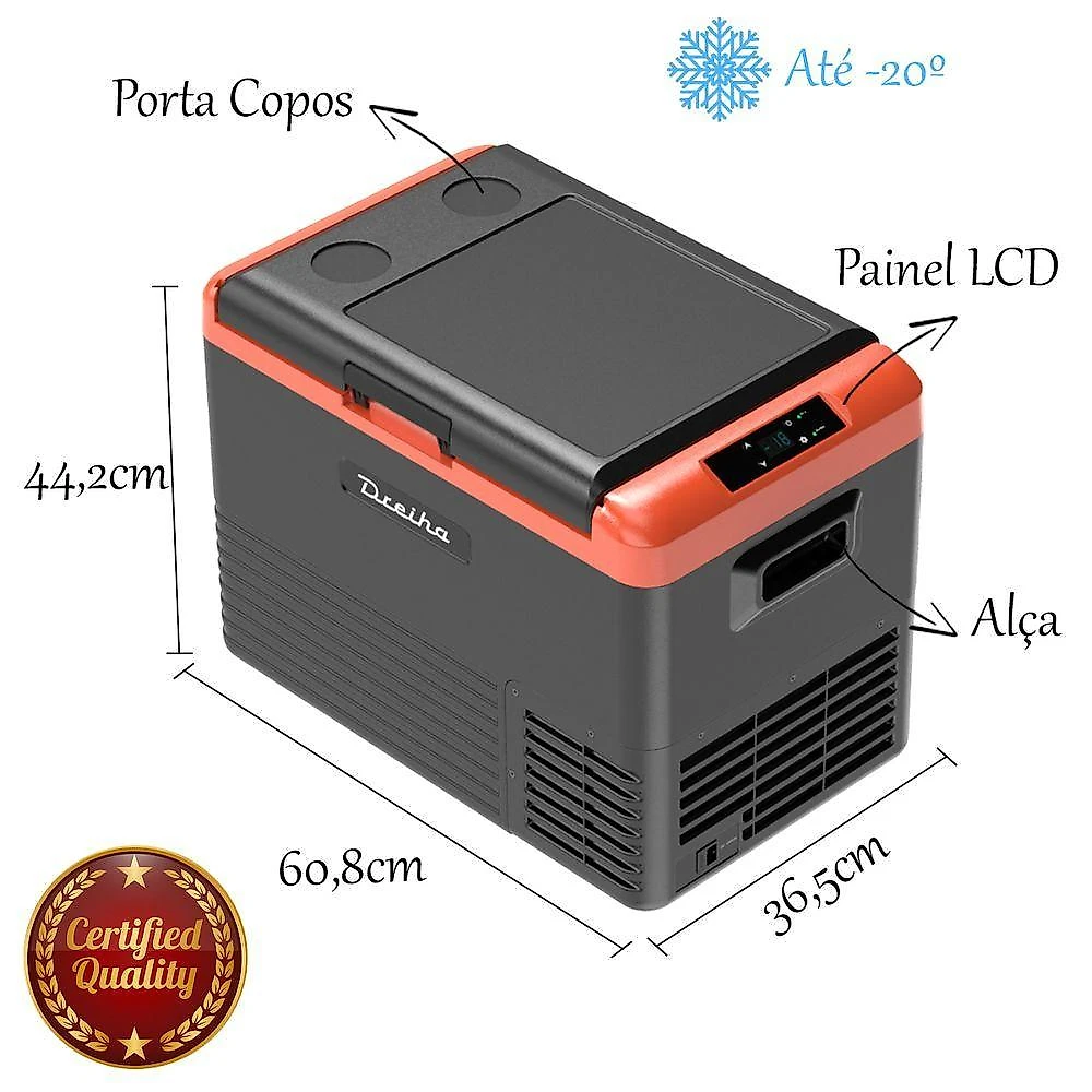 Mini Geladeira Dreiha 37,1lt Caminhão Cooler Elétrico 12/24v