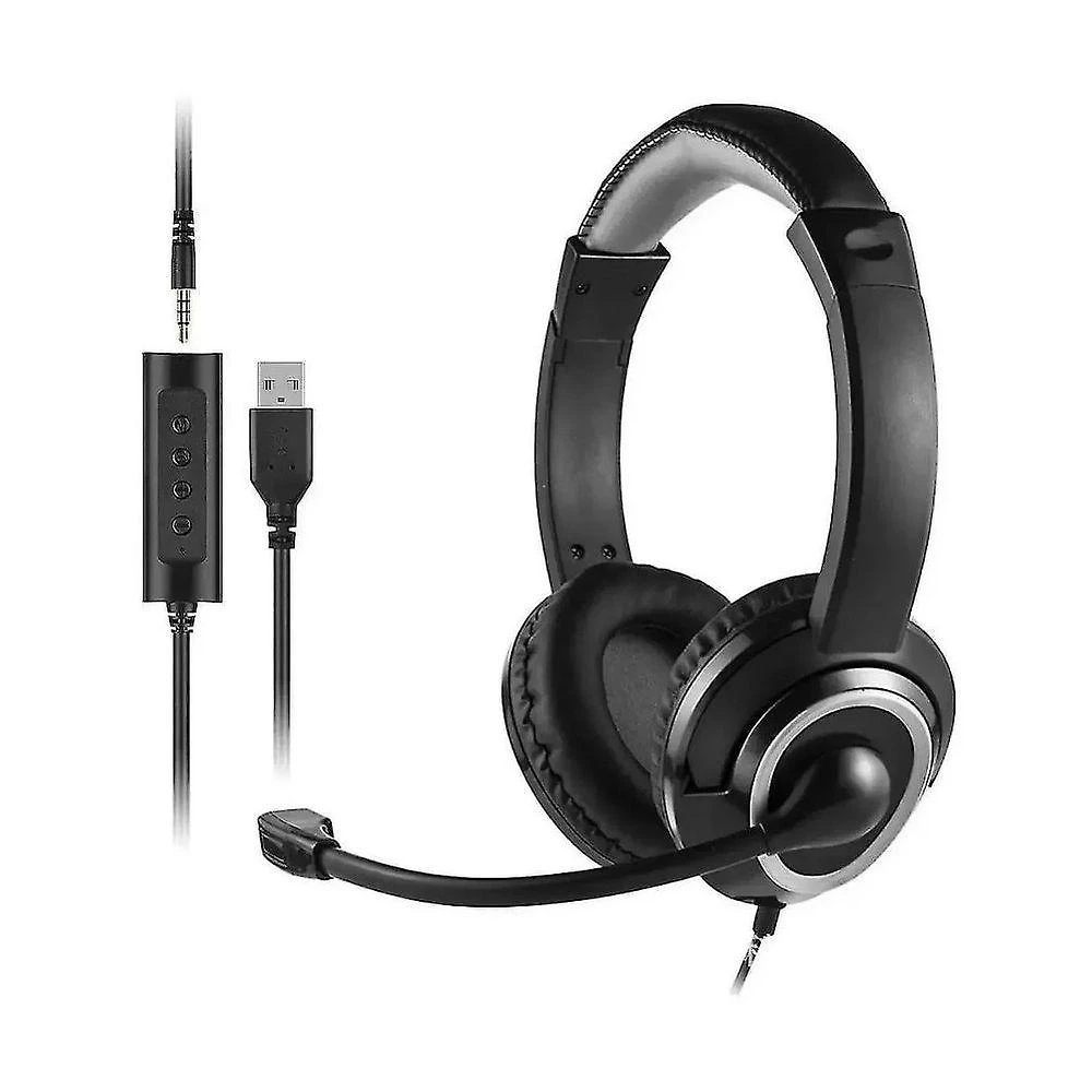 Headset Multi HF600 PH427 Conexão P3 e USB Cabo 240cm Preto