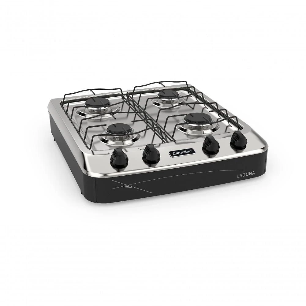 Fogão Esmaltec Laguna 4 Bocas Preto Bivolt