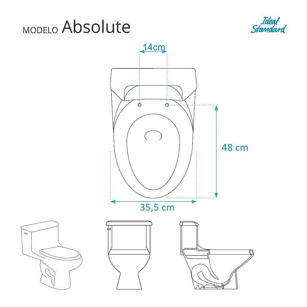 Assento Sanitário Absolute Alongado Resina Plástica Parafusado Antimicrobiano Branco Pontto Lavabo webcontinental-7899983669129