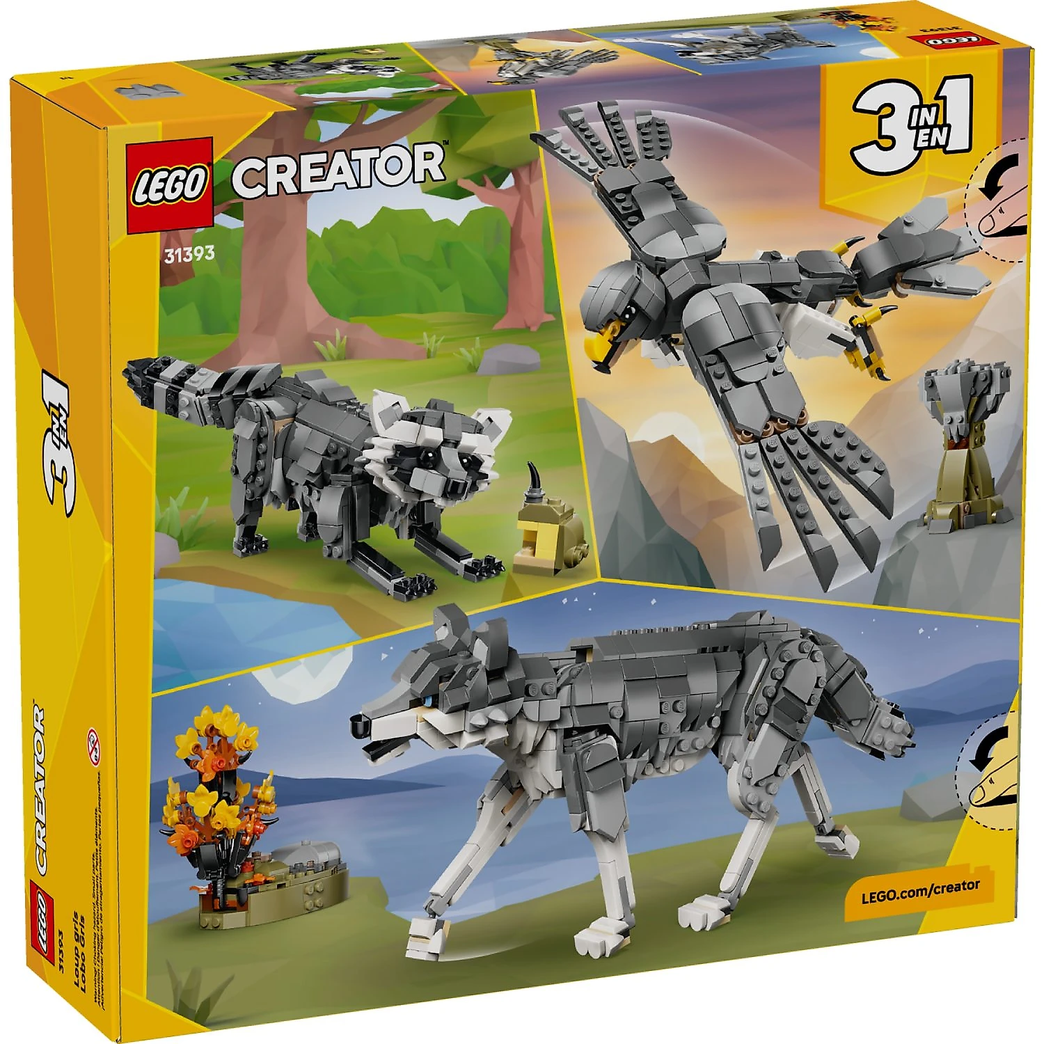 LEGO® Creator 3 em 1 - Animais da Floresta: Lobo Cinzento