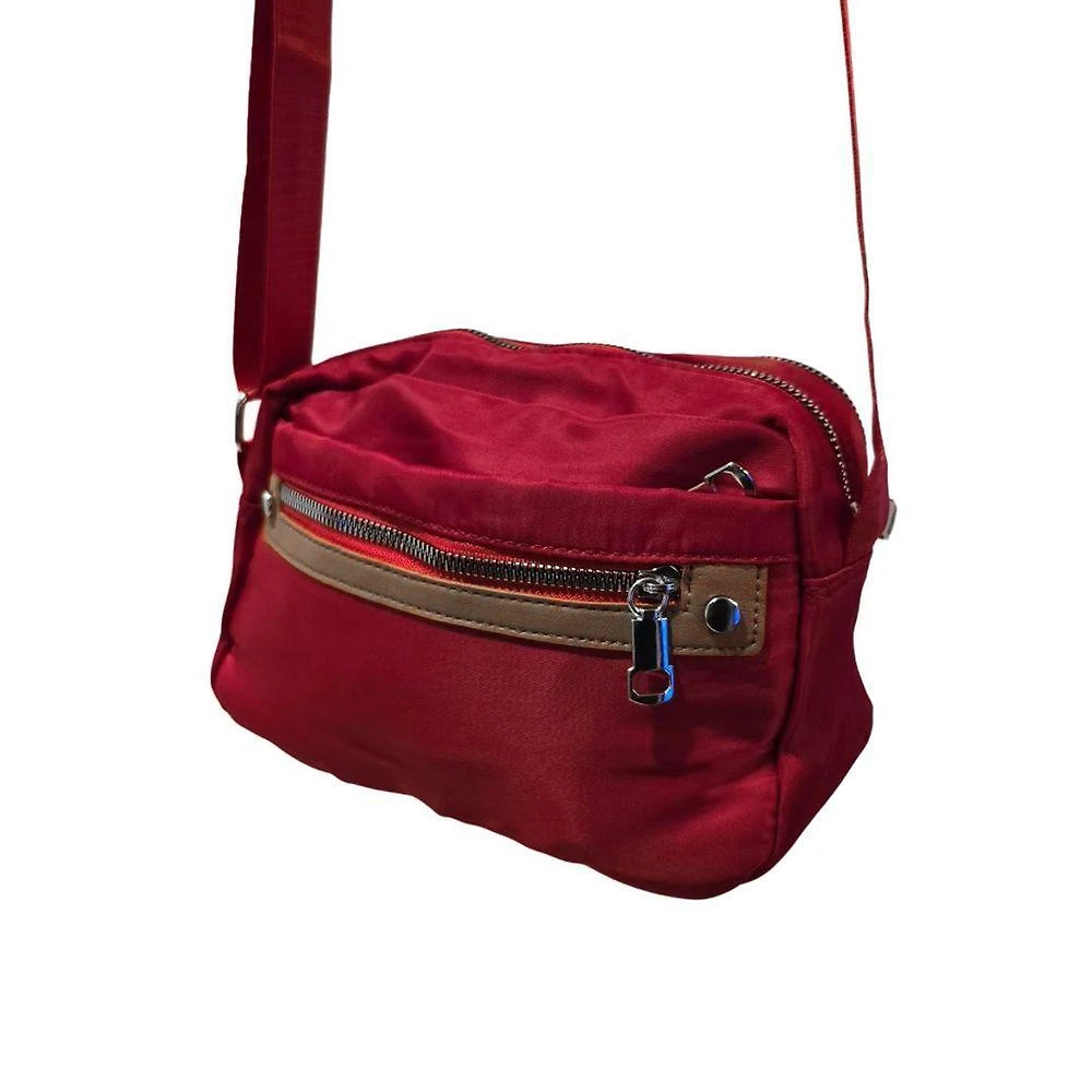 Pochete Bolsa Transversal Retangular Alça Ajustável Casual Lisa Vinho