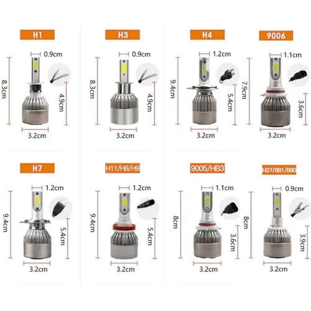 Kit Lâmpada Automotiva LED para Farol Ultra Led V10 Mini 6500K Chevrolet Cruze S10 Branco Force One