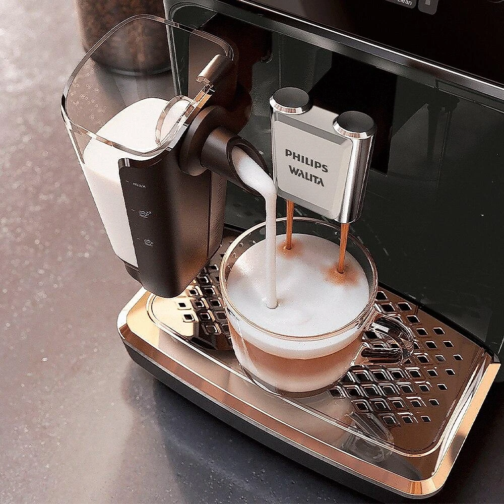 Cafeteira Espresso Superautomática LatteGo Philips Walita Série 2300, Preta - 220 Volts