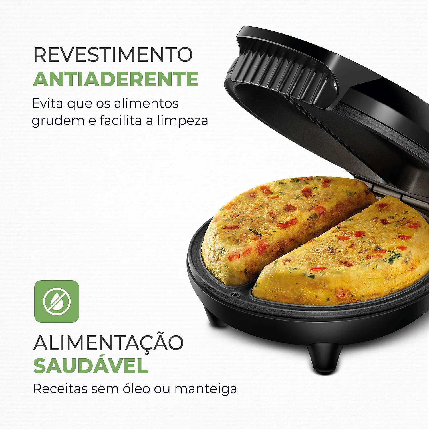 Omeleteira Elétrica Mondial Pratic Omelet II - OM-04-BI OMELETEIRA ELÉTRICA OM-04-BI 127V/60HZ .