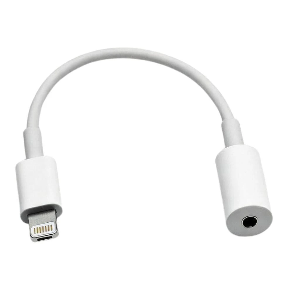 Adaptador Lightning para P2 3,5mm MDM para Fone com Fio Áudio Nítido Branco