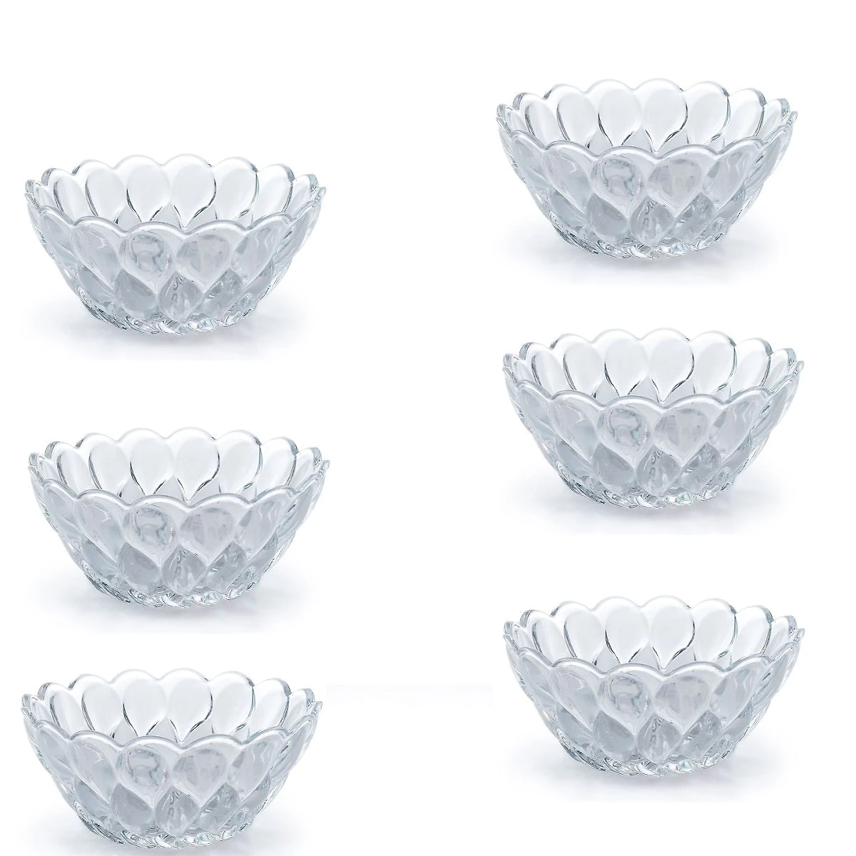 Conjunto 6 Bowls de Vidro Pétalas – Elegância e Sofisticação